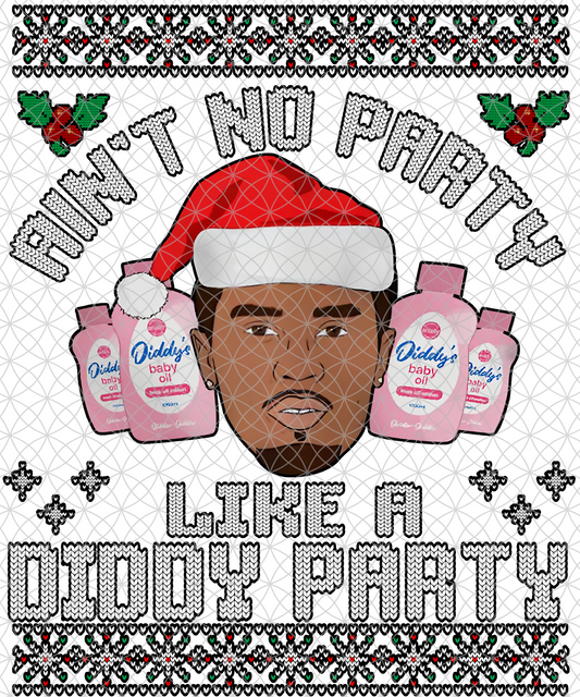 Diddy Party Ugly Christmas Sweater PNG